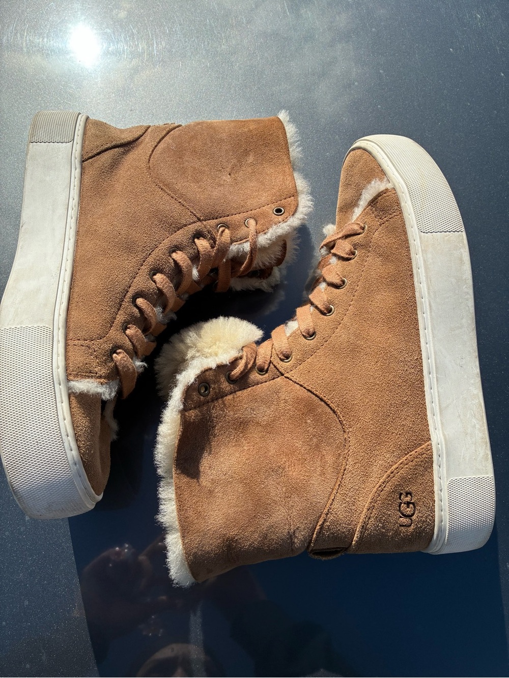 UGG Beven Suede High Top boots - Chestnut - Women's Size 8.5